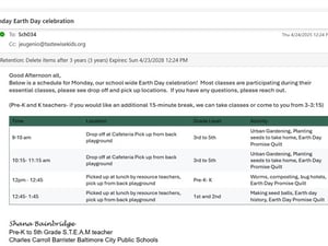 earth day scheduling